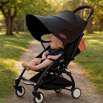 Parasol pour poussette | Anti - UV Réglable - Sérénité Bébé