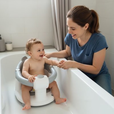 Siège de Bain Bébé | Sécurité Ergonomique - Sérénité Bébé