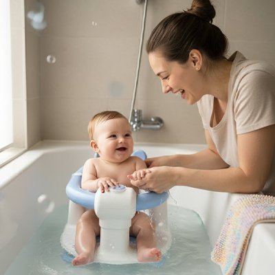 Siège de Bain Bébé | Sécurité Ergonomique - Sérénité Bébé