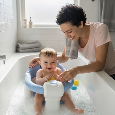 Siège de Bain Bébé | Sécurité Ergonomique - Sérénité Bébé